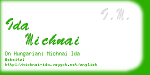 ida michnai business card